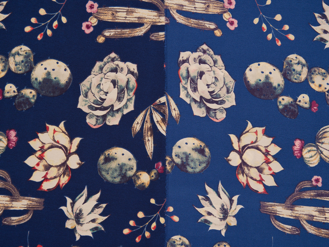 Woolpeach fabric by the yard -  Cactus floral print