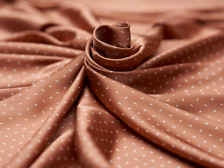 Lightweight  satin  fabric by the yard - Small motifs    print