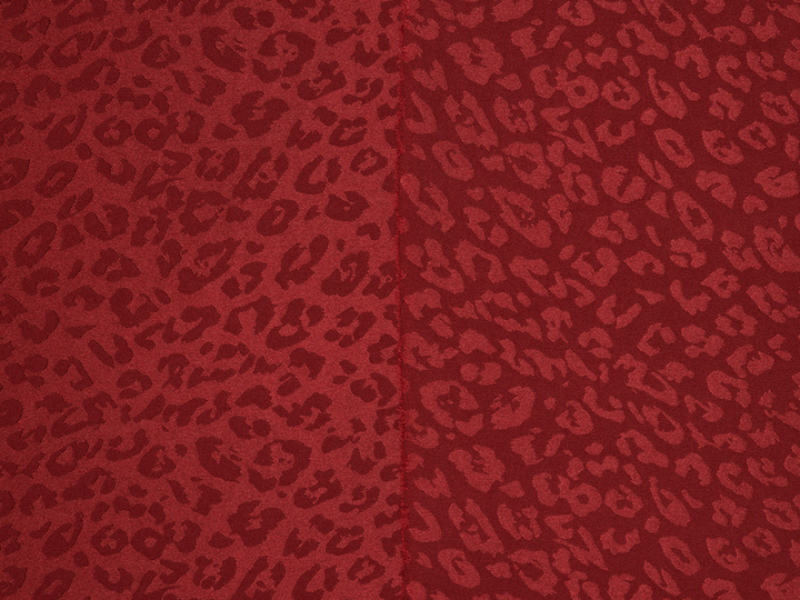 SILKY JACQUARD SATIN fabric by the yard - Cheetah jacquard pattern -  flowy fabric -