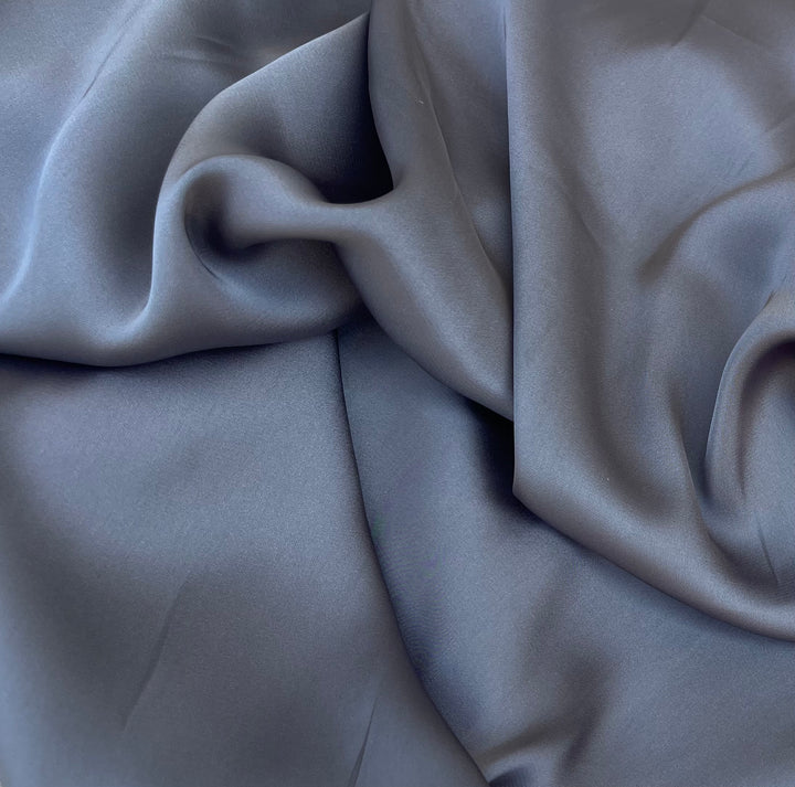 Lightweight  satin fabric by the yard -  Dark Shadow  solid color