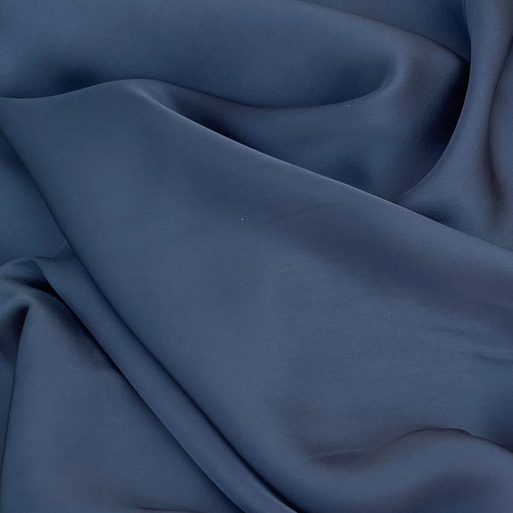 Lightweight  satin fabric by the yard -  Dark Slate solid color