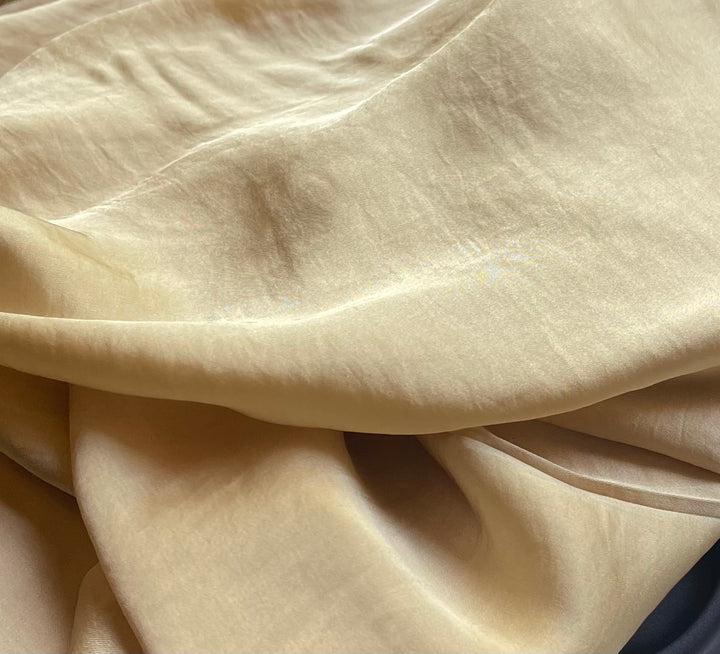 Lightweight  satin fabric by the yard -  Rich Gold solid color