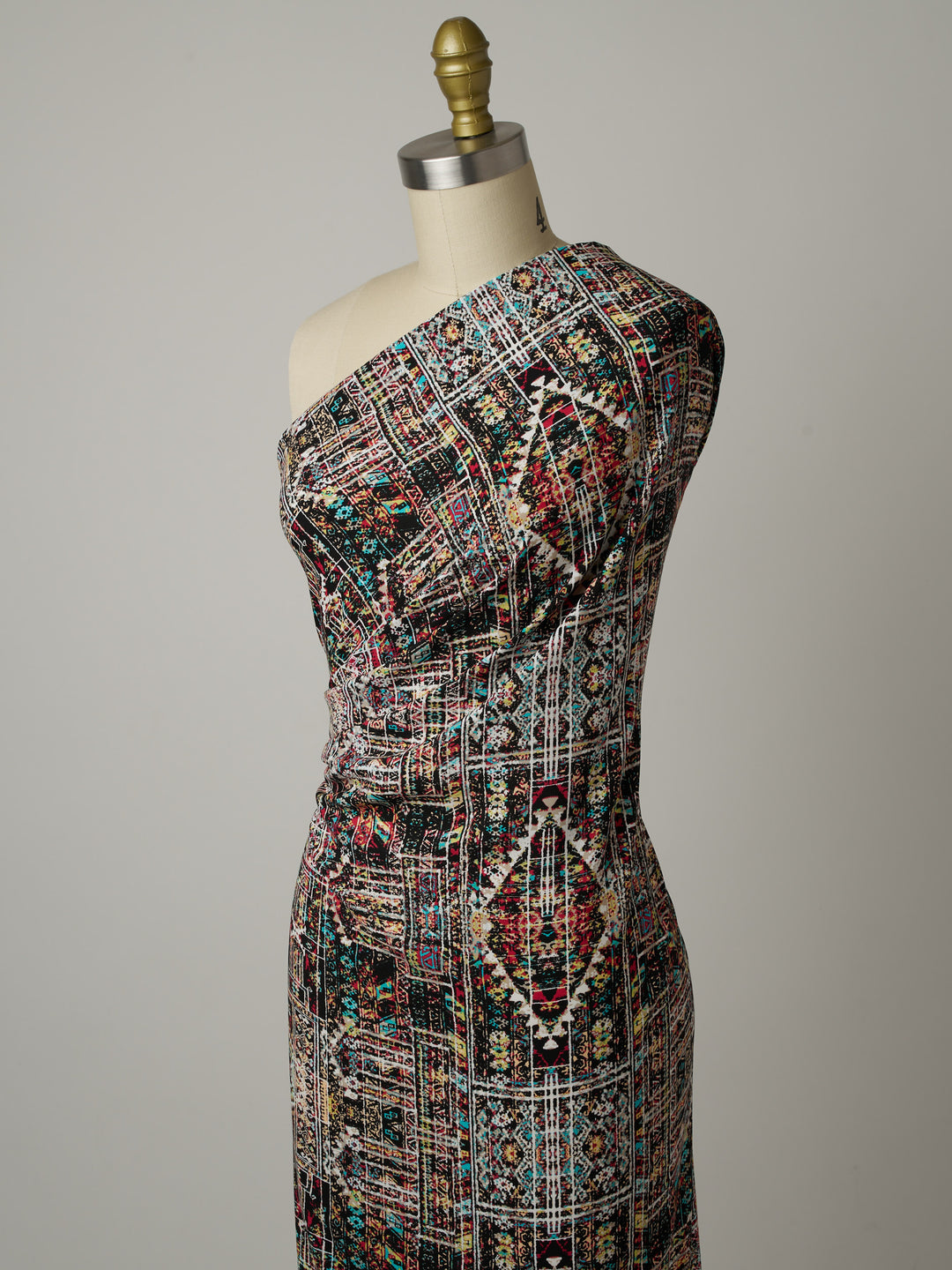 Woolpeach Fabric By The Yard -  Black Tribal Aztec  Print