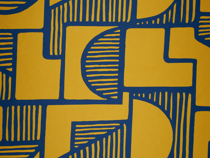 Geometric    print - Faux silk Satin  charmeuse fabric by the yard