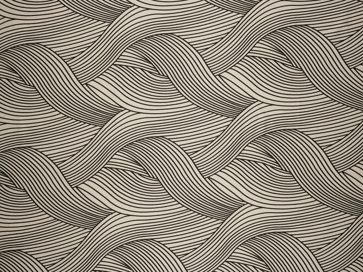 Satin  charmeuse fabric by the yard - Black And White Abstract Print