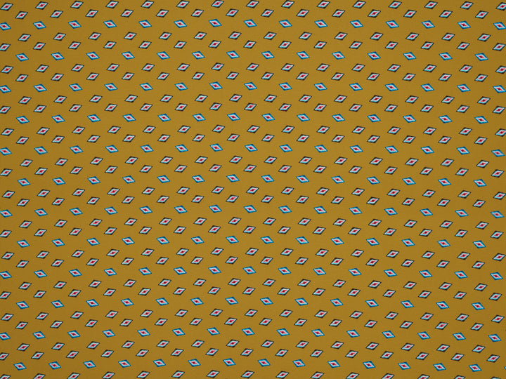 Peachskin  fabric by the yard - Mustard Yellow  Tribal print