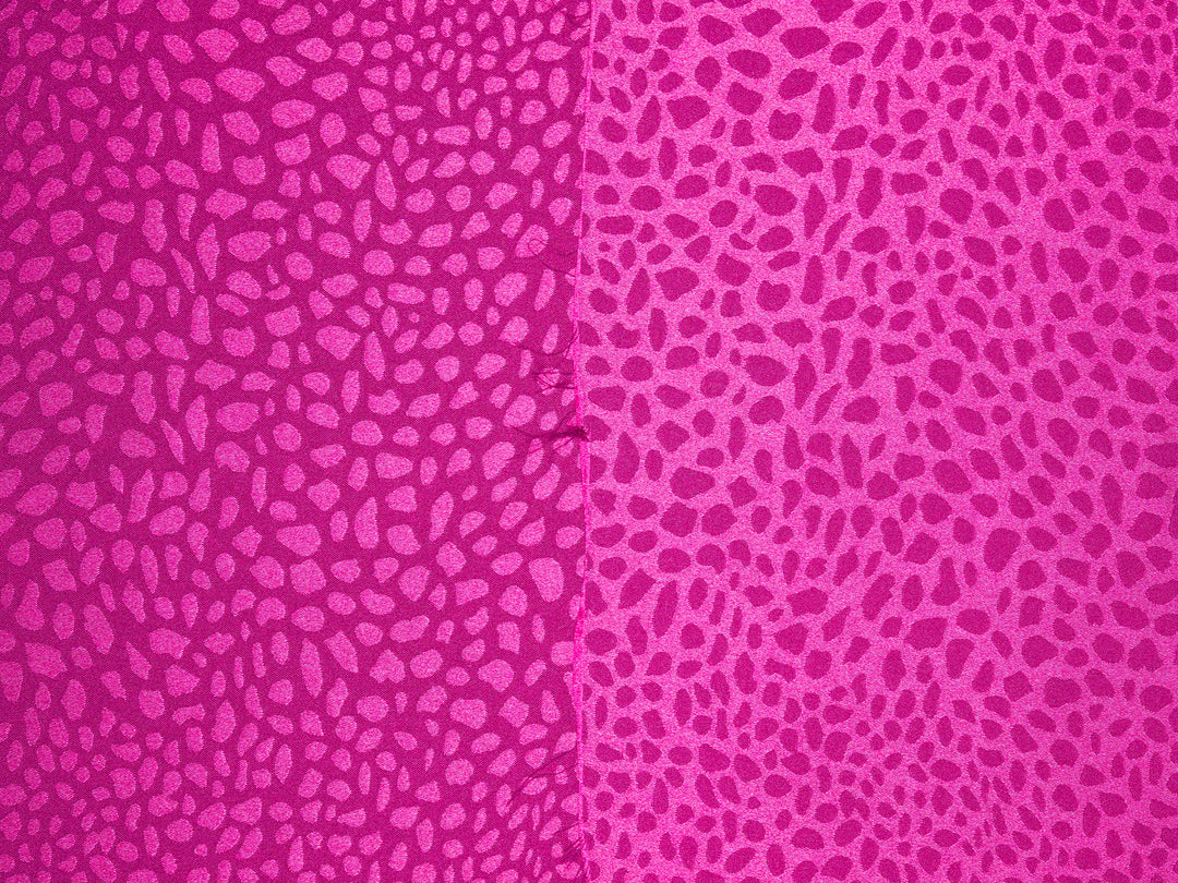 SILKY JACQUARD SATIN fabric by the yard - small animal  jacquard pattern - lightweight flowy fabric