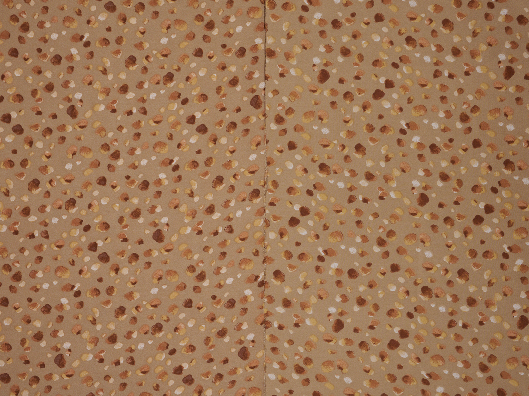 Lightweight  satin  fabric - Golden multi dot    print