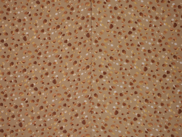 Lightweight  satin  fabric - Golden multi dot    print