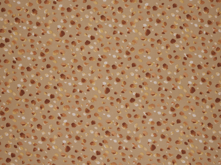 Lightweight  satin  fabric - Golden multi dot    print