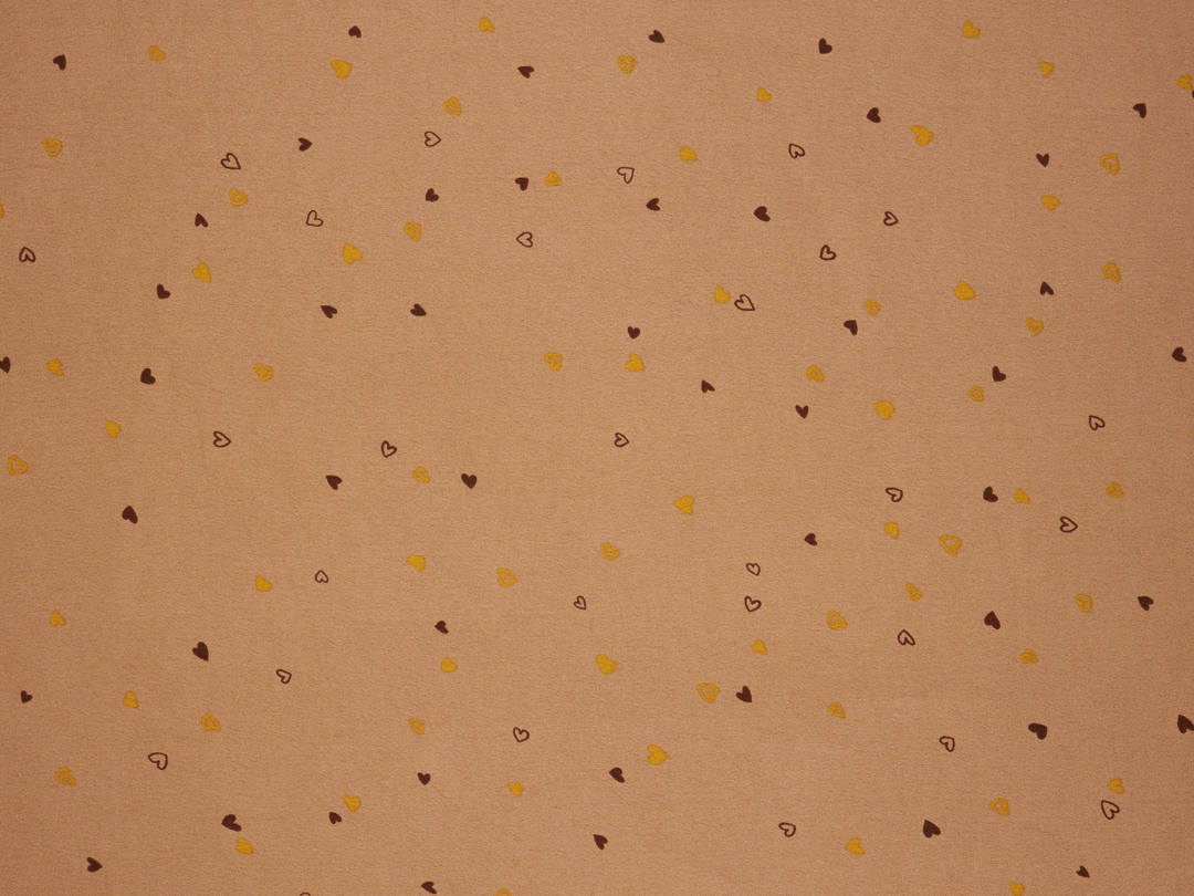 Lightweight  satin  fabric - Dainty hearts print