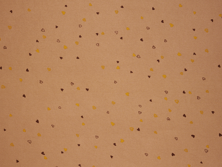 Lightweight  satin  fabric - Dainty hearts print