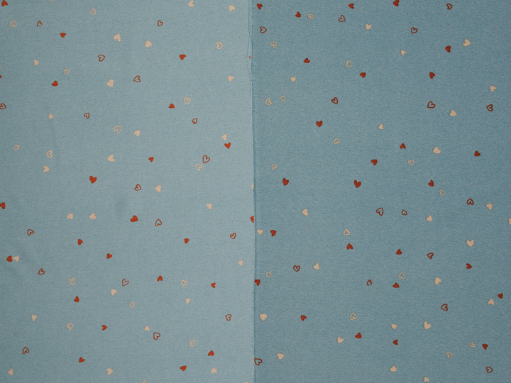 Lightweight  satin  fabric - Dainty hearts print