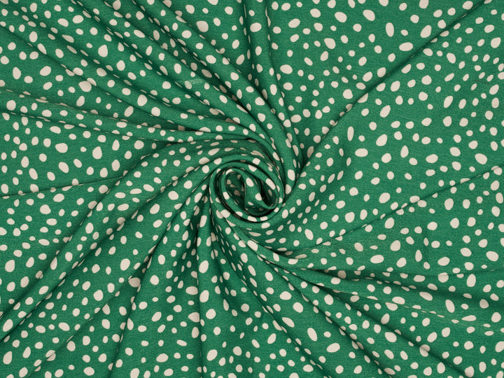 Peachskin  fabric by the yard - Multi dots print