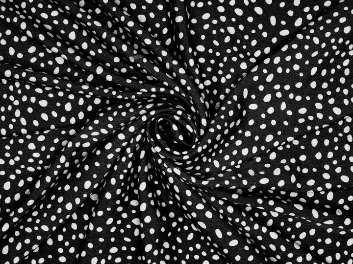 Peachskin  fabric by the yard - Multi dots print
