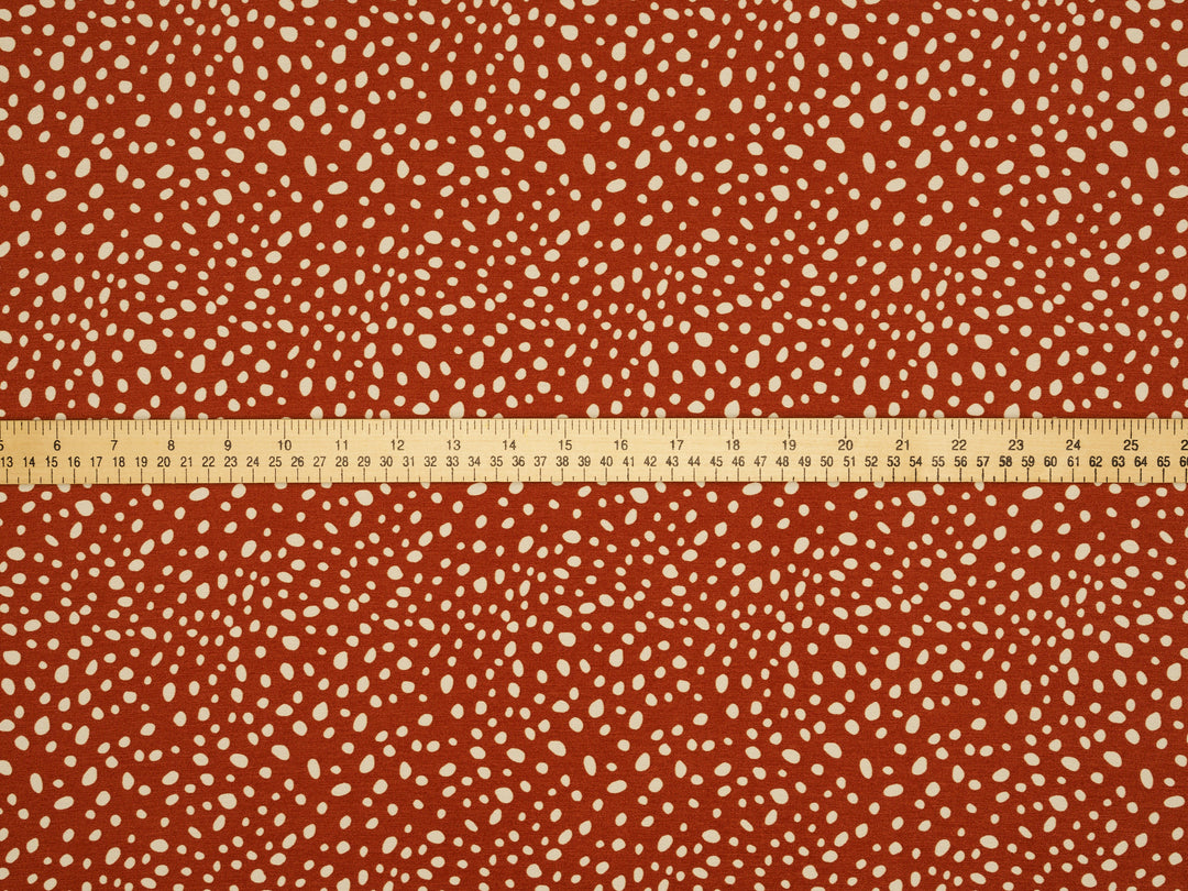 Peachskin  fabric by the yard - Multi dots print