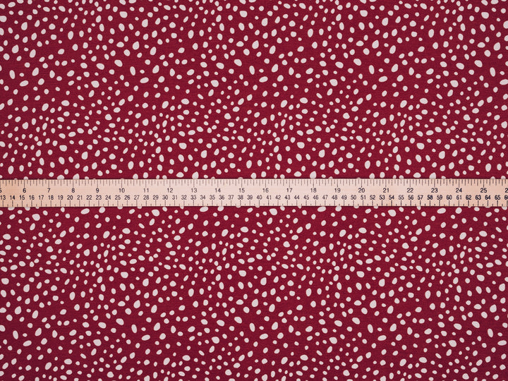 Peachskin  fabric by the yard - Multi dots print