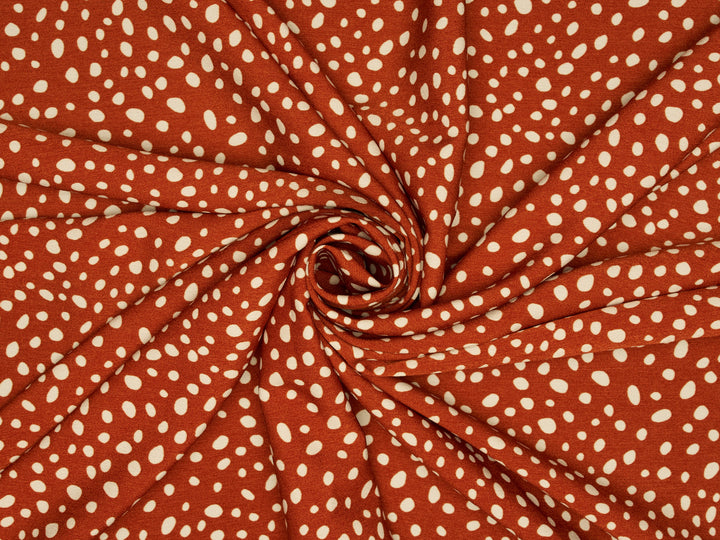 Peachskin  fabric by the yard - Multi dots print