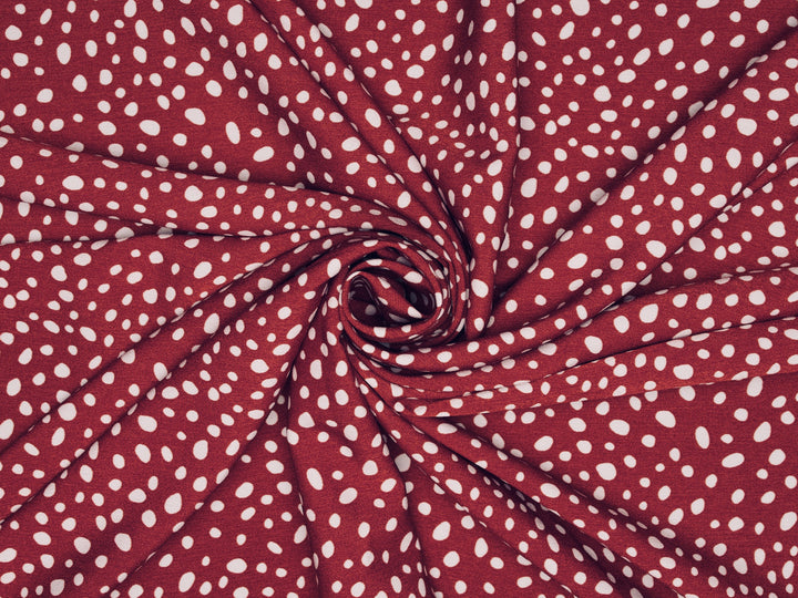 Peachskin  fabric by the yard - Multi dots print