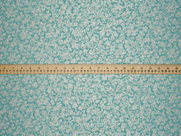 Dainty Floral     print - Faux Silk Jacquard Satin  Charmeuse Fabric By The Yard
