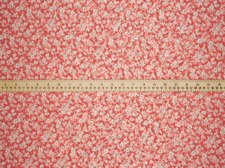 Dainty Floral     print - Faux Silk Jacquard Satin  Charmeuse Fabric By The Yard