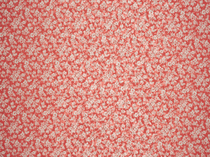 Dainty Floral     print - Faux Silk Jacquard Satin  Charmeuse Fabric By The Yard