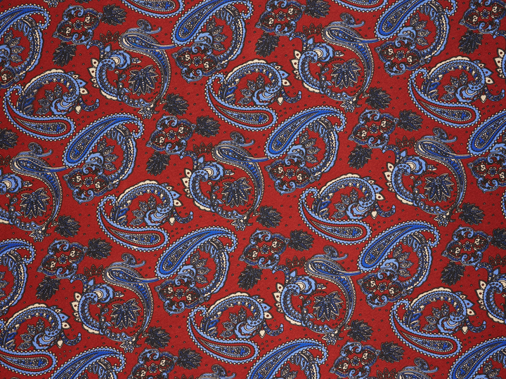 Charmeuse satin fabric by the yard -  MonSar exclusive  - Indian paisley print