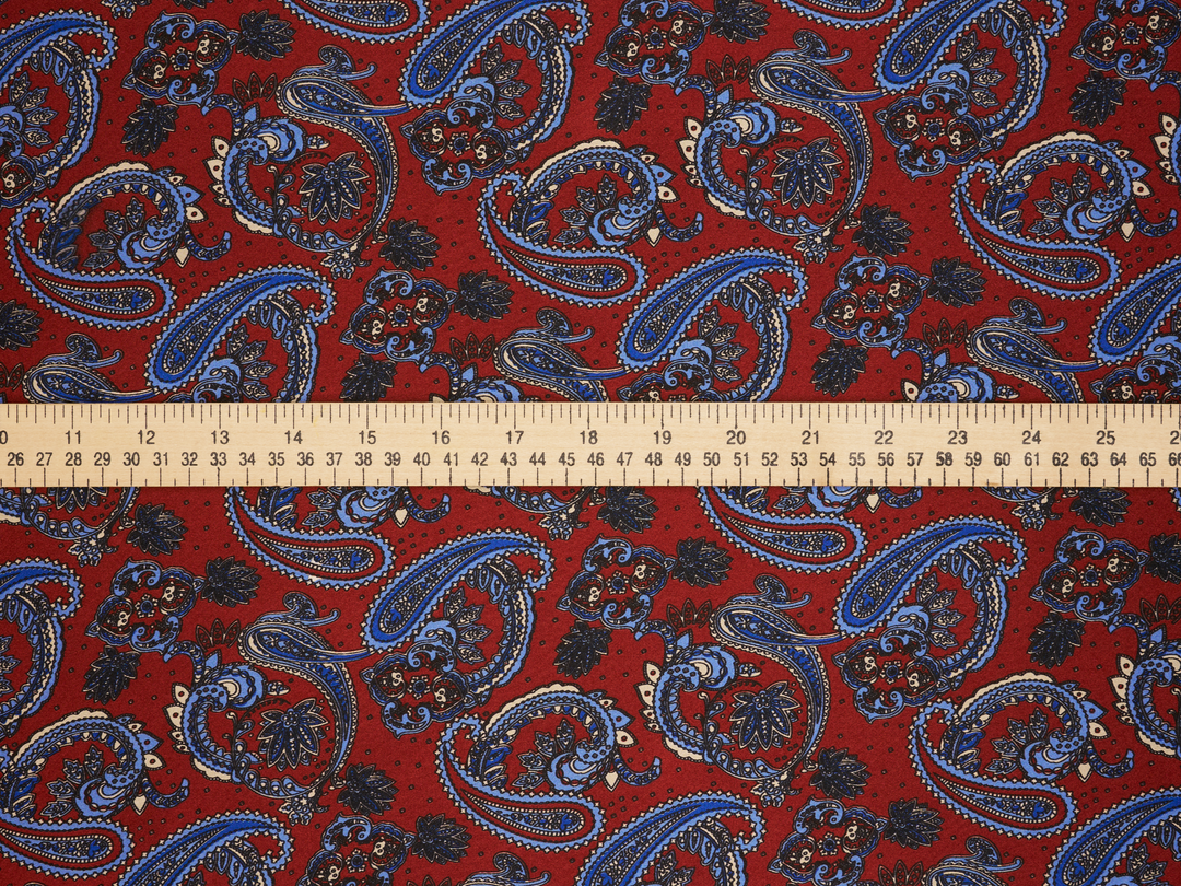 Charmeuse satin fabric by the yard -  MonSar exclusive  - Indian paisley print