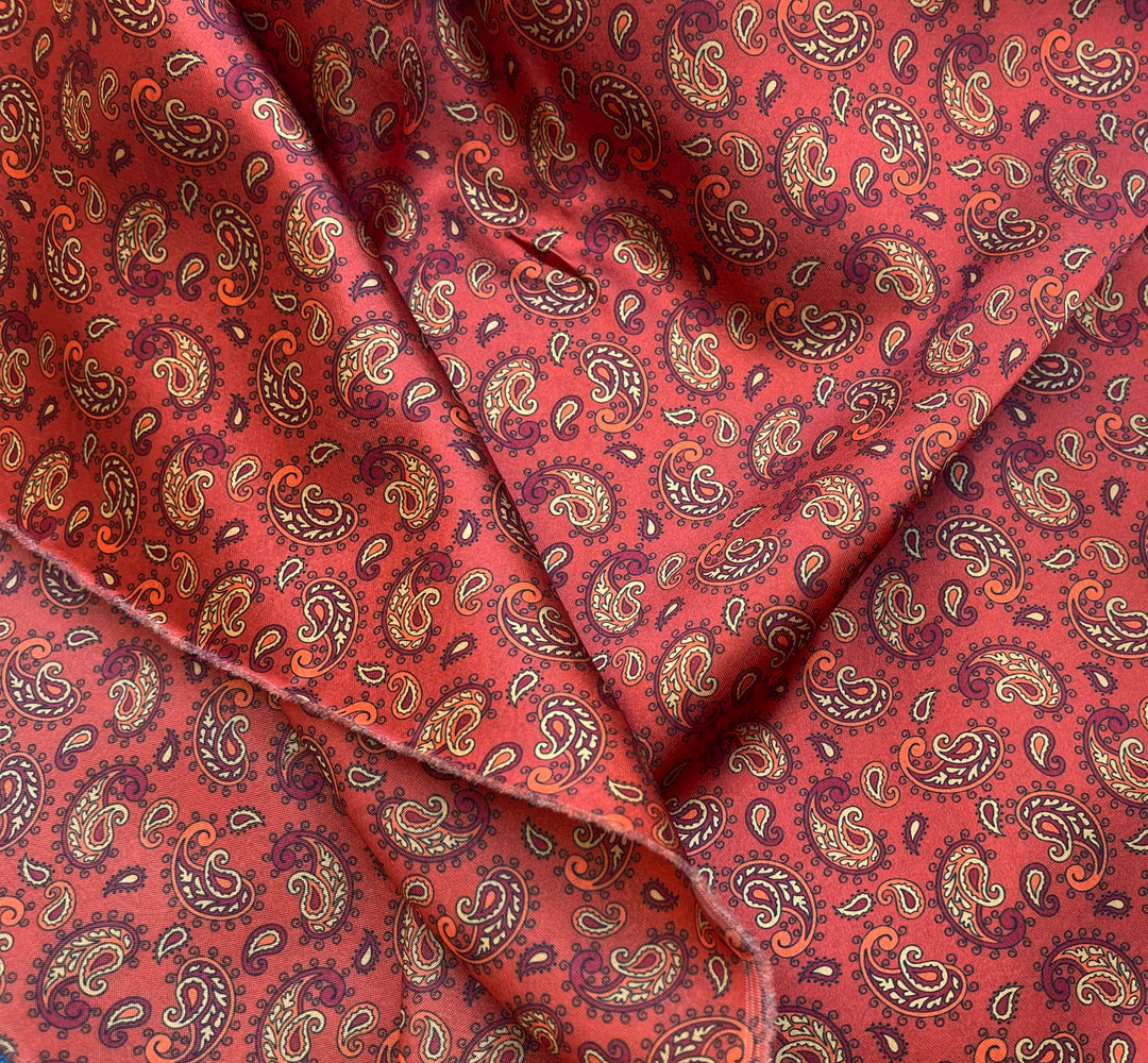 Dainty Paisley   - Silky Satin Charmeuse print - fabric by the yard -