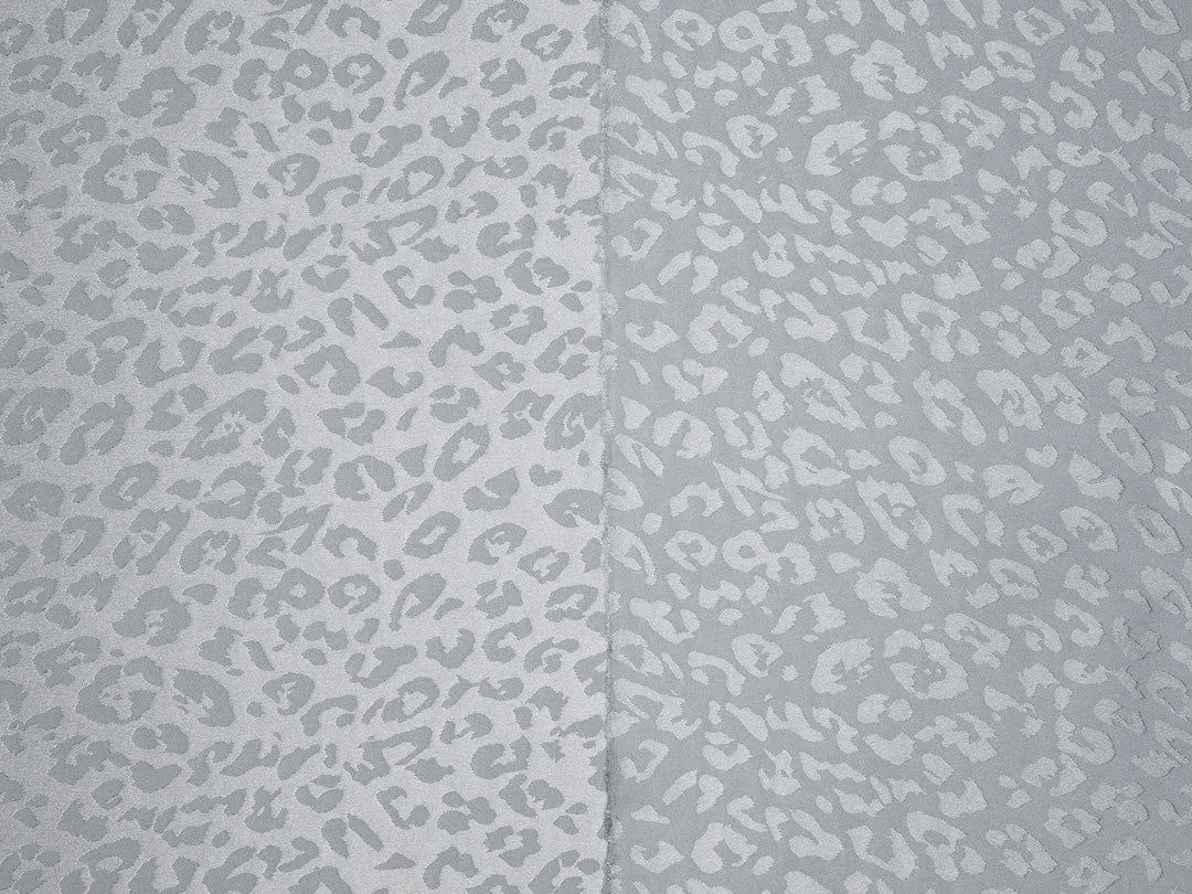 SILKY JACQUARD SATIN fabric by the yard - Cheetah jacquard pattern -  flowy fabric