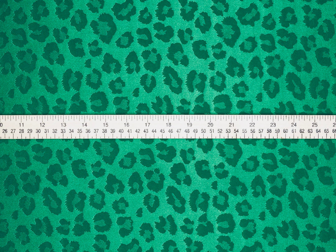 SILKY JACQUARD SATIN fabric by the yard - Cheetah jacquard pattern -  flowy fabric -