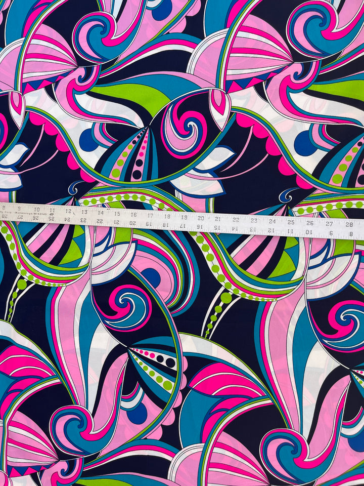 Boho Woolpeach  fabric by the yard - Pucci inspired paisley  pattern