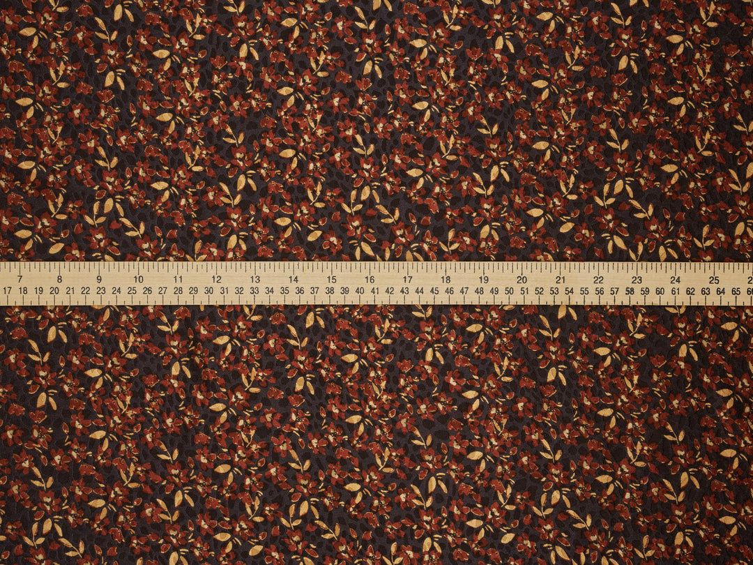 SILKY JACQUARD SATIN fabric by the yard - Small Dainty Floral  Jacquard Pattern -  flowy fabric -