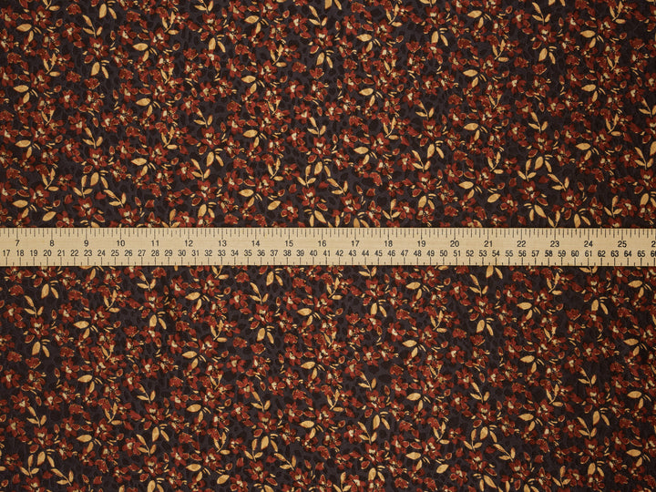 SILKY JACQUARD SATIN fabric by the yard - Small Dainty Floral  Jacquard Pattern -  flowy fabric -