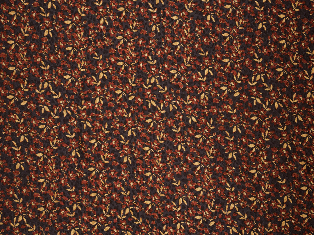 SILKY JACQUARD SATIN fabric by the yard - Small Dainty Floral  Jacquard Pattern -  flowy fabric -