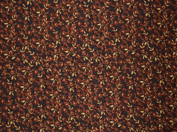 SILKY JACQUARD SATIN fabric by the yard - Small Dainty Floral  Jacquard Pattern -  flowy fabric -