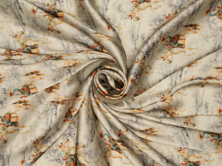 Shane -  Silky Satin Charmeuse print - fabric by the yard -  sublimation print