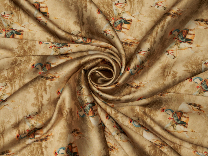 Shane -  Silky Satin Charmeuse print - fabric by the yard -  sublimation print