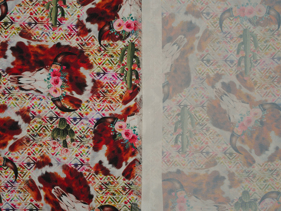 Silky Satin Charmeuse print - fabric by the yard -  sublimation print