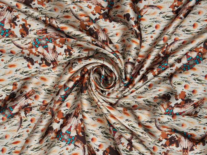Silky Satin Charmeuse print - fabric by the yard -  sublimation print