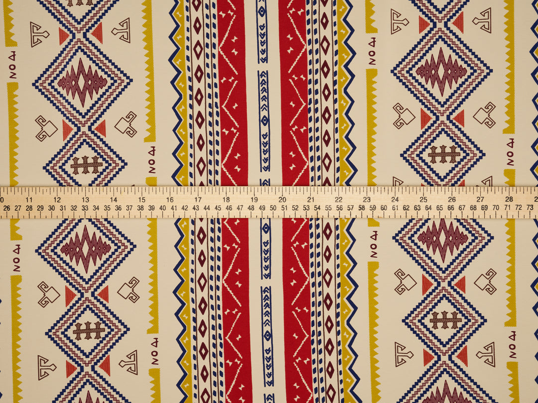 Peachskin  fabric by the yard -   Tribal   Aztec print