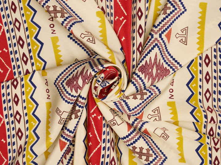 Peachskin  fabric by the yard -   Tribal   Aztec print