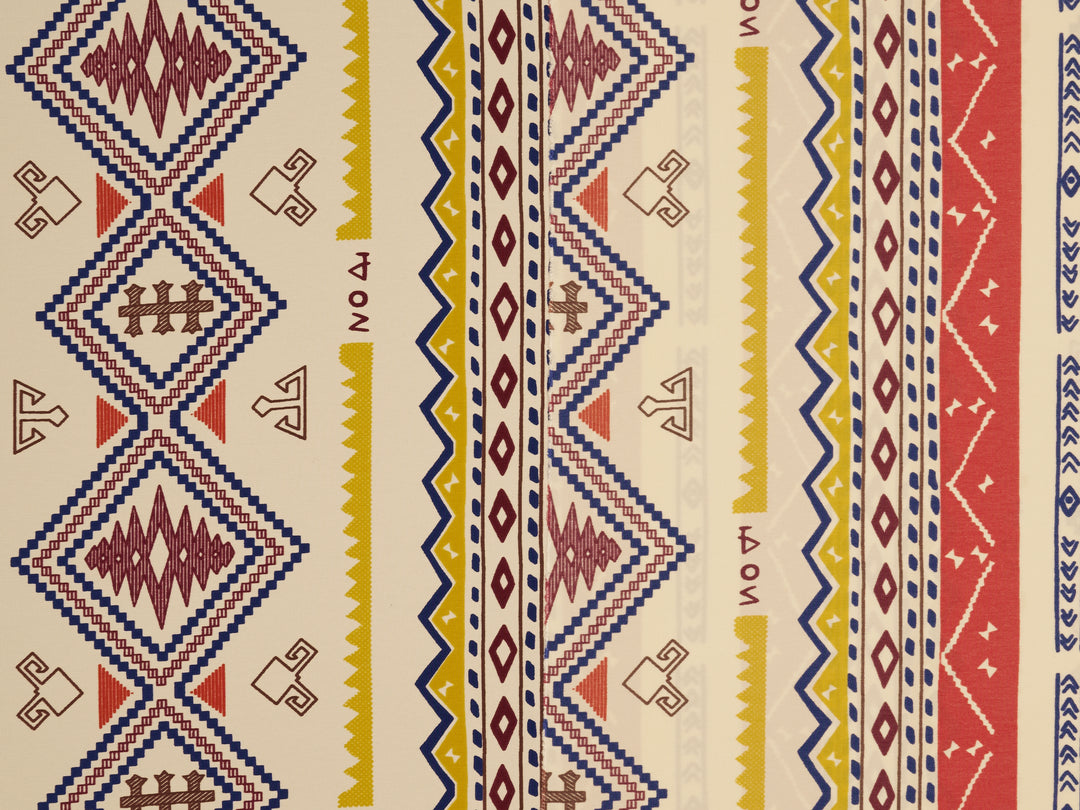 Peachskin  fabric by the yard -   Tribal   Aztec print