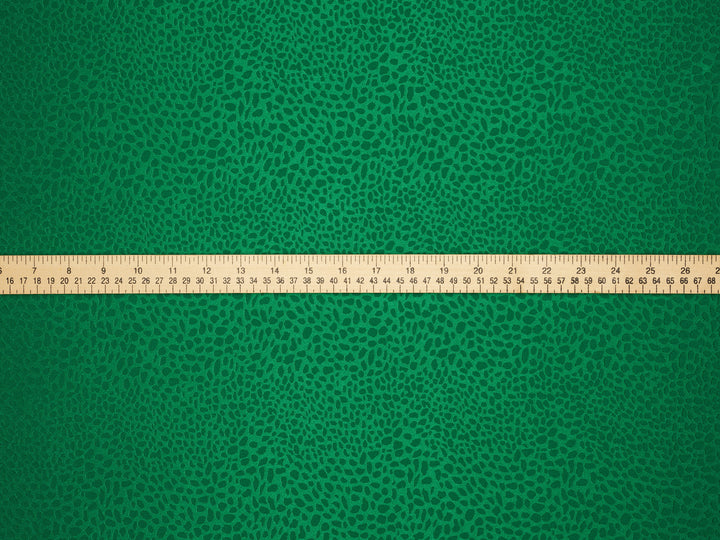Emerald Green - SILKY JACQUARD SATIN fabric by the yard - small Cheetah jacquard pattern -  flowy fabric