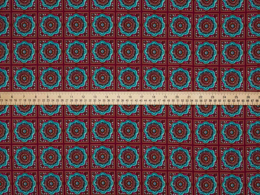 Woolpeach Fabric By The Yard -  Medallion  Print
