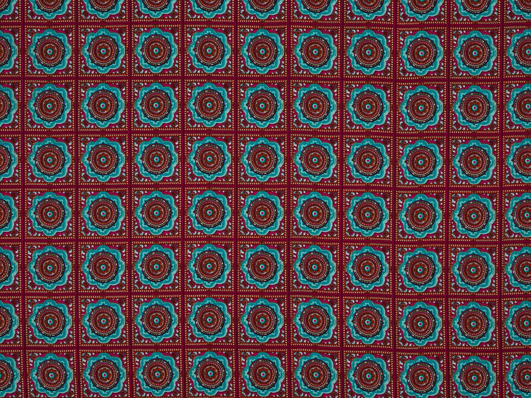 Woolpeach Fabric By The Yard -  Medallion  Print