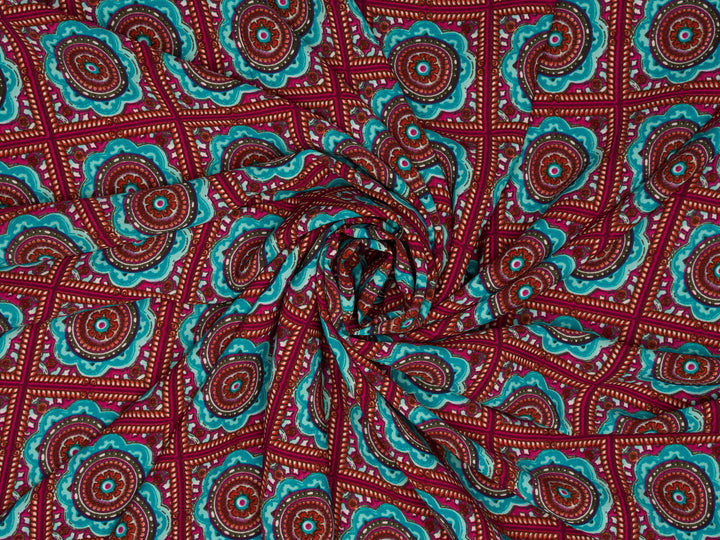 Woolpeach Fabric By The Yard -  Medallion  Print