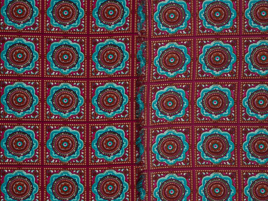 Woolpeach Fabric By The Yard -  Medallion  Print