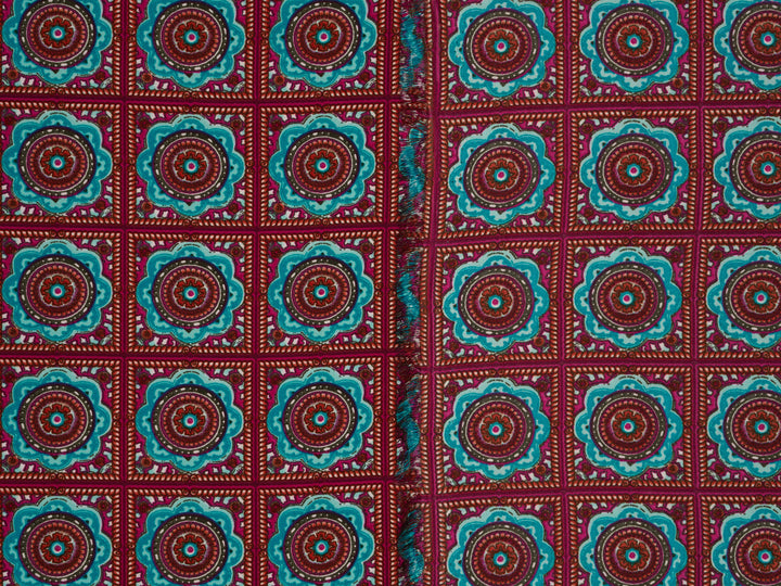 Woolpeach Fabric By The Yard -  Medallion  Print