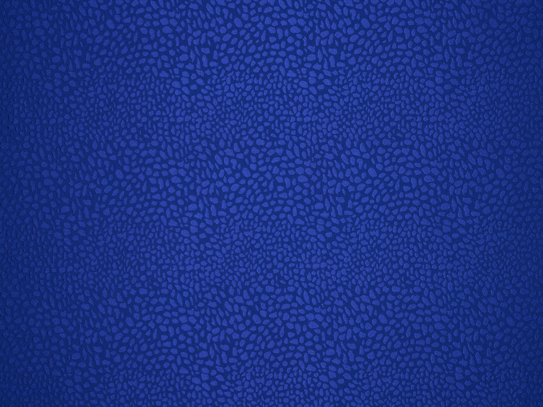 Royal Blue  - SILKY JACQUARD SATIN fabric by the yard - small Cheetah jacquard pattern -  flowy fabric